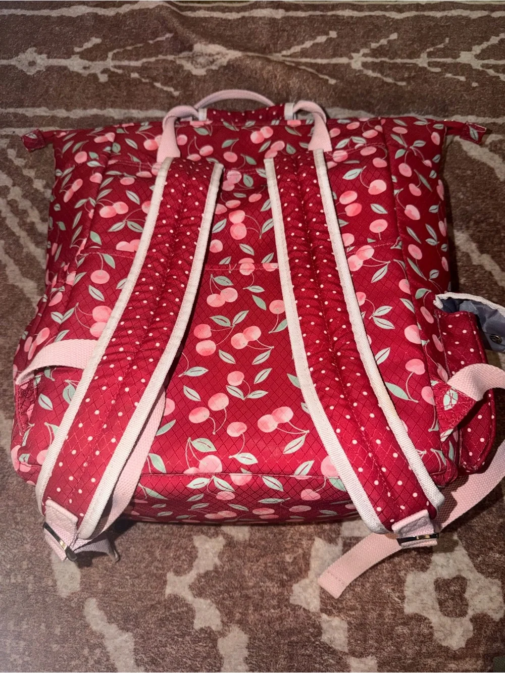 Matilda Jane Cherry-Print Red Backpack Cooler Tote
